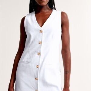 Abercrombie & Fitch Ivory Button-Down Mini Dress